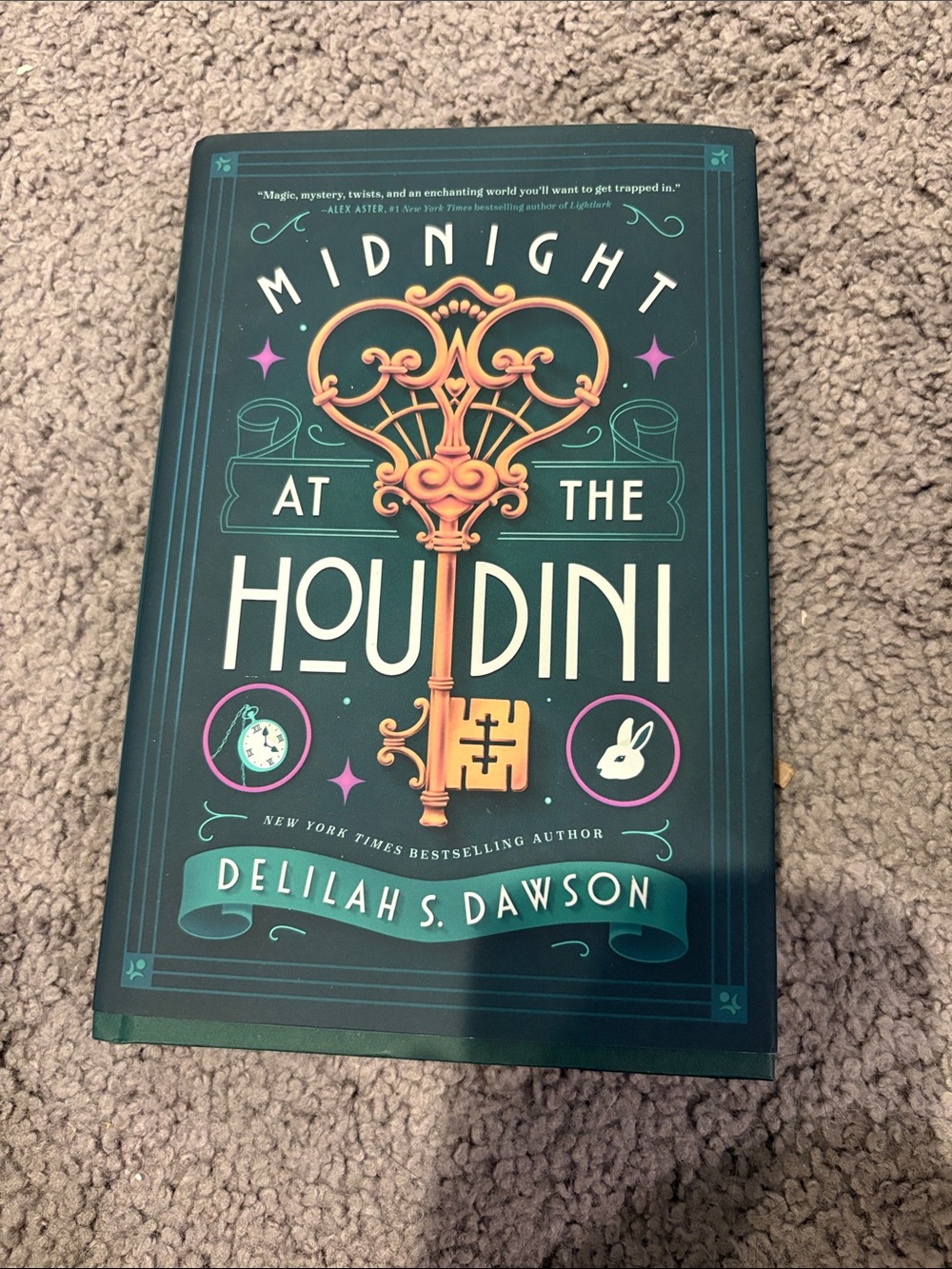 Midnight at the Houdini Teal Hardcover Book